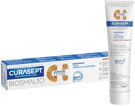 CURASEPT BIOSMALTO DENTIFRICIO JUNIOR 75 ML - Farmacia Puddu Baire S.r.l.