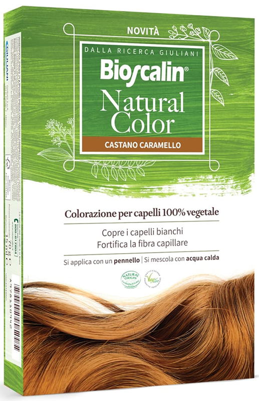 BIOSCALIN NATURAL COLOR CASTANO CARAMELLO 70 G - Farmacia Puddu Baire S.r.l.