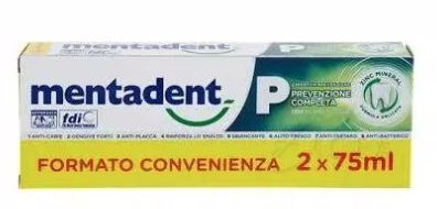 MENTADENT P 2 X 75 ML BITUBO PROMO - Farmacia Puddu Baire S.r.l.