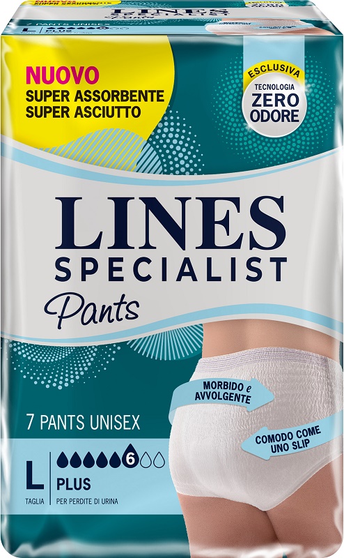LINES SPECIALIST PANTS PLUS UNISEX L 7 PEZZI - Farmacia Puddu Baire S.r.l.
