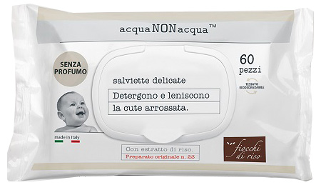 FIOCCHI DI RISO ACQUA NON ACQUA SENZA PROFUMO 60 SALVIETTE - Farmacia Puddu Baire S.r.l.