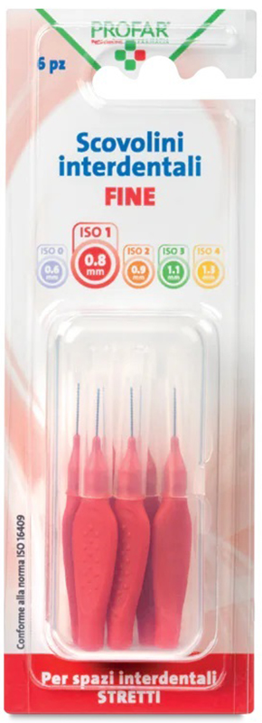 PROFAR SCOVOLINI ROSSO 0,8 6 PEZZI - Farmacia Puddu Baire S.r.l.