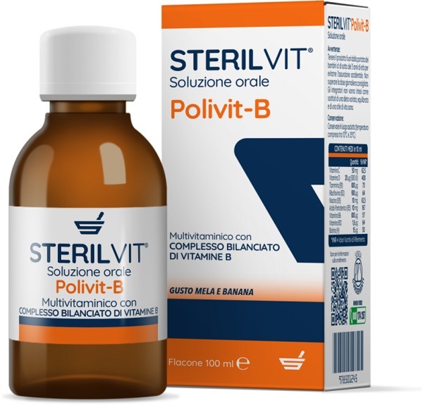 STERILVIT POLIVIT-B SOLUZIONE ORALE GUSTO MELA BANANA 100 ML - Farmacia Puddu Baire S.r.l.