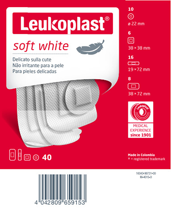 LEUKOPLAST SOFT WHITE 40 PEZZI ASSORTITI - Farmacia Puddu Baire S.r.l.