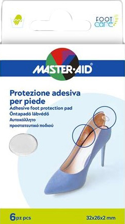 PROTEZIONE ADESIVA MASTER-AID FOOTCARE TRASPARENTE MIX 6 PEZZI A5 - Farmacia Puddu Baire S.r.l.