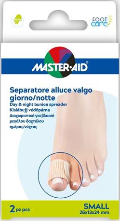 DIVARICATORE ALLUCE GIORNO/NOTTE MASTER-AID FOOTCARE SMALL 2 PEZZI D11 - Farmacia Puddu Baire S.r.l.
