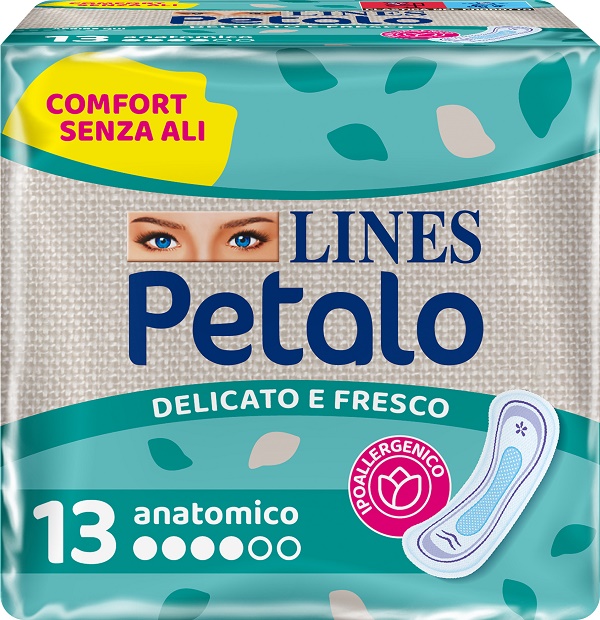 LINES PETALO BLU ASSORBENTE ANATOMICO 13 PEZZI - Farmacia Puddu Baire S.r.l.