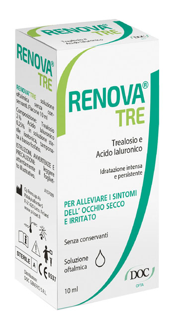 RENOVA TRE COLLIRIO A BASE DI TREALOSIO E ACIDO IALURONICO 10 ML SENZA CONSERVANTI - Farmacia Puddu Baire S.r.l.