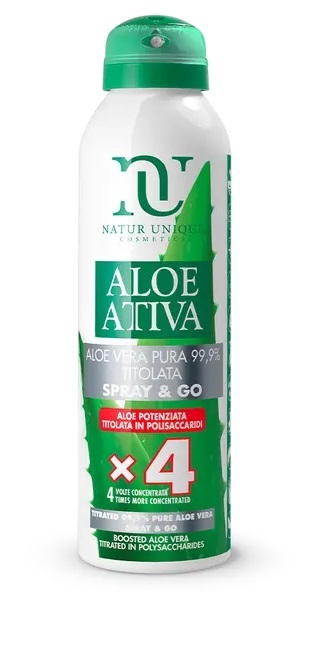 NATUR UNIQUE SPRAY&GO ALOE POTENZIATA TITOLATA 4X 150 ML - Farmacia Puddu Baire S.r.l.