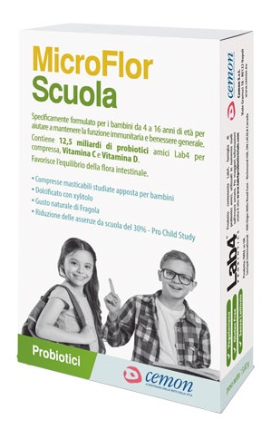 MICROFLOR SCUOLA 30 CAPSULE MASTICABILI - Farmacia Puddu Baire S.r.l.