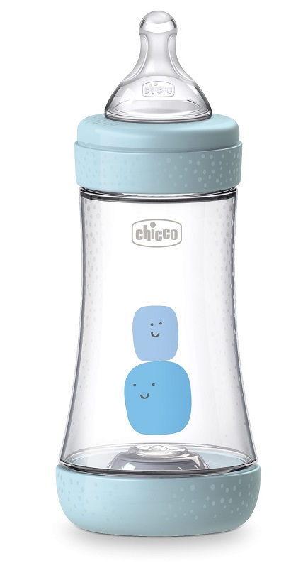 CHICCO BIBERON PERFECT 5 BOY 240 ML IN SILICONE 2 FORI - Farmacia Puddu Baire S.r.l.