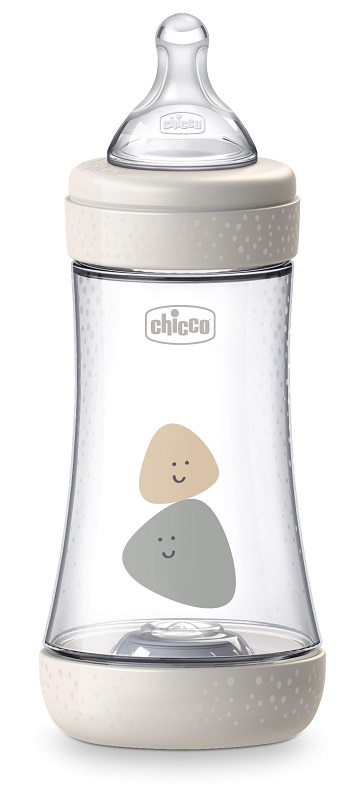 CHICCO BIBERON PERFECT 5 UNISEX 240 ML IN SILICONE 2 FORI - Farmacia Puddu Baire S.r.l.