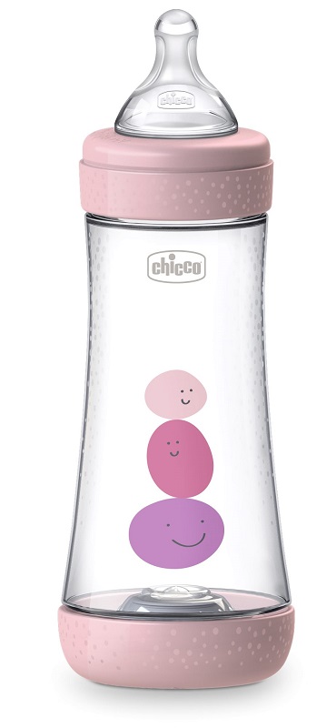 CHICCO BIBERON PERFECT 5 GIRL 300 ML IN SILICONE 3 FORI - Farmacia Puddu Baire S.r.l.
