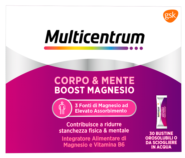 MULTICENTRUM BOOST MAGNESIO 30 BUSTINE - Farmacia Puddu Baire S.r.l.