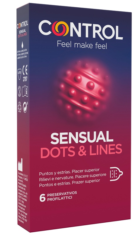 CONTROL SENSUAL DOTS&LINES 6 PEZZI - Farmacia Puddu Baire S.r.l.