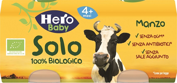 HERO SOLO OMOGENEIZZATO MANZO 100% BIO 2X80G - Farmacia Puddu Baire S.r.l.