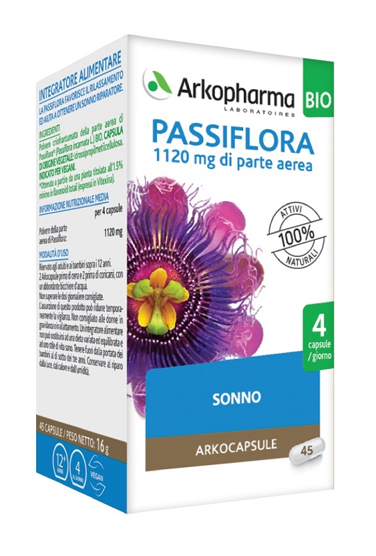 ARKO CAPSULE PASSIFLORA 45 CAPSULE BIO - Farmacia Puddu Baire S.r.l.