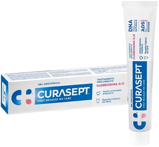 CURASEPT DENTIFRICIO 0,12 75 ML ADS+DNA - Farmacia Puddu Baire S.r.l.