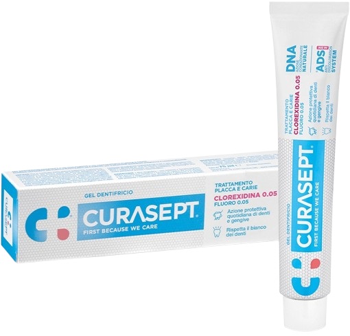 CURASEPT DENTIFRICIO 0,05 75 ML ADS+DNA - Farmacia Puddu Baire S.r.l.