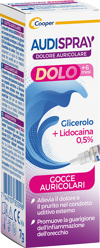 AUDISPRAY DOLO +6 MESI GOCCE AURICOLARI BAMBINI 7 G - Farmacia Puddu Baire S.r.l.