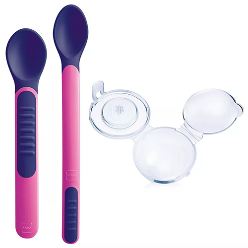 MAM HEAT SENSITIVE SPOONS & COVER 6+ FEMMINA - Farmacia Puddu Baire S.r.l.