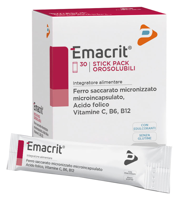 EMACRIT OROSOLUBILE 30 STICK PACK - Farmacia Puddu Baire S.r.l.