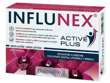 INFLUNEX ACTIVE PLUS 30 COMPRESSE - Farmacia Puddu Baire S.r.l.