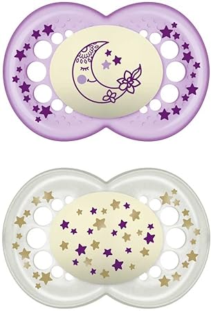 MAM SUCCHIETTO ORIGINAL NIGHT 6+ MESI SILICONE FEMMINA 2 PEZZI - Farmacia Puddu Baire S.r.l.