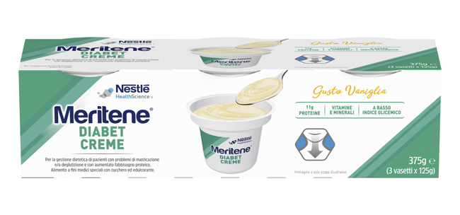 MERITENE DIABET CREME VANIGLIA 3 X 125 G - Farmacia Puddu Baire S.r.l.