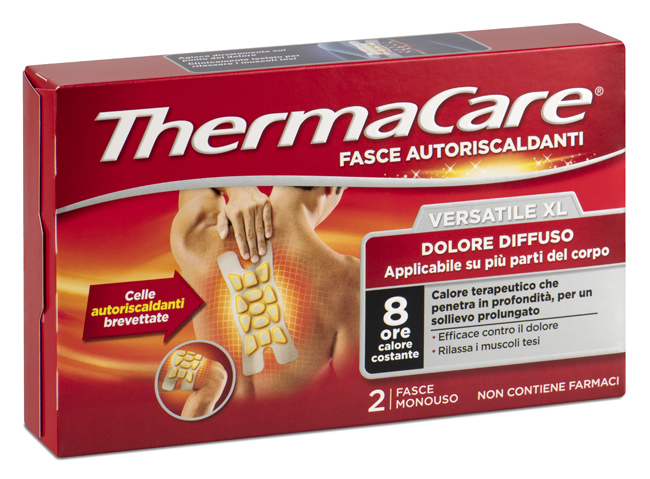 FASCIA AUTORISCALDANTE VERSATILE THERMACARE XL 2 PEZZI - Farmacia Puddu Baire S.r.l.
