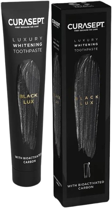 CURASEPT BLACK LUXURY WHITENING DENTIFRICIO 75 ML - Farmacia Puddu Baire S.r.l.