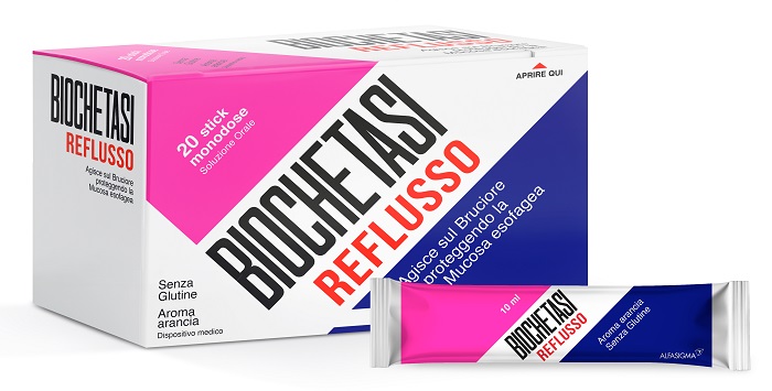 BIOCHETASI REFLUSSO 20 STICK AROMA ARANCIA - Farmacia Puddu Baire S.r.l.
