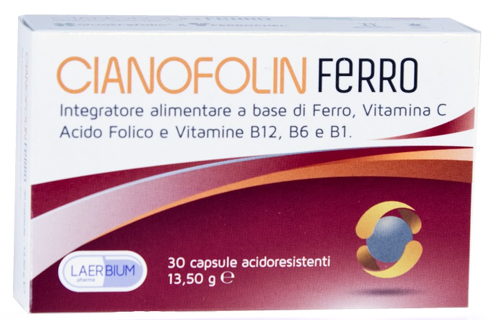 CIANOFOLIN FERRO 30 CAPSULE - Farmacia Puddu Baire S.r.l.