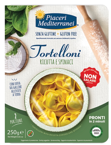 PIACERI MEDITERRANEI TORTELLONI RICOTTA SPINACI 250 G - Farmacia Puddu Baire S.r.l.