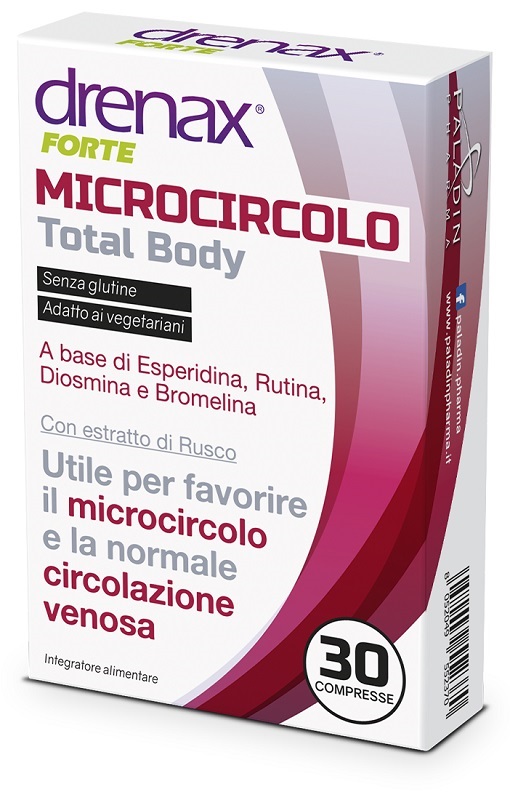 DRENAX FORTE MICROCIRCOLO TOTAL BODY 30 COMPRESSE - Farmacia Puddu Baire S.r.l.