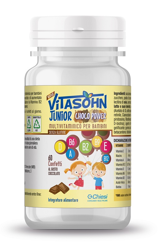 VITASOHN JUNIOR CHOCO POWER 60 CONFETTI - Farmacia Puddu Baire S.r.l.