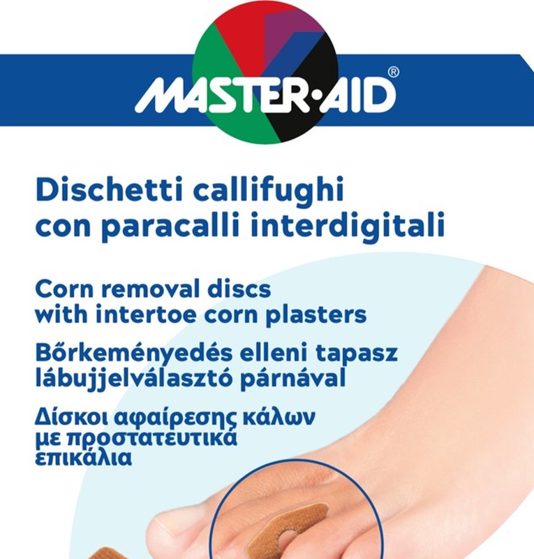 DISCHETTO CALLIFUGO 6 PEZZI + PARACALLO 6 PEZZI INTERDIGITALI MASTER-AID FOOTCARE B5 - Farmacia Puddu Baire S.r.l.