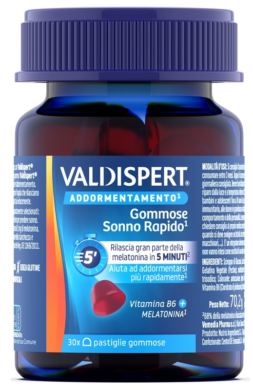 VALDISPERT GOMMOSE SONNO RAPIDO 30 PASTIGLIE GOMMOSE - Farmacia Puddu Baire S.r.l.