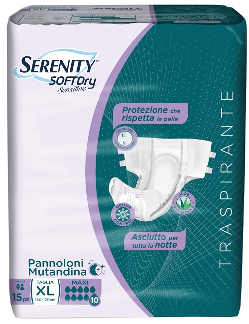 PANNOLONE MUTANDINA SERENITY SD SENSITIVE MAXI XL 15 PEZZI - Farmacia Puddu Baire S.r.l.