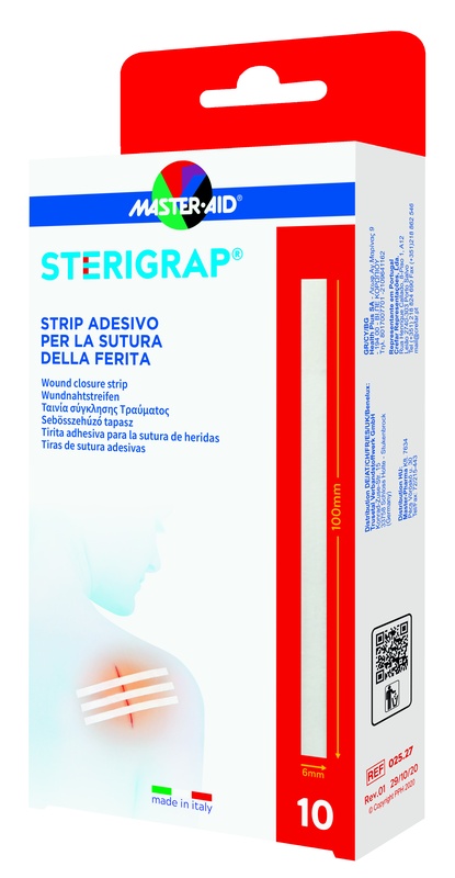 MASTER-AID STERIGRAP STRIP ADESIVO SUTURA FERITE 100X6 MM 10 PEZZI - Farmacia Puddu Baire S.r.l.