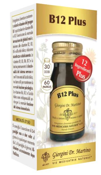 B12 PLUS 60 PASTIGLIE - Farmacia Puddu Baire S.r.l.
