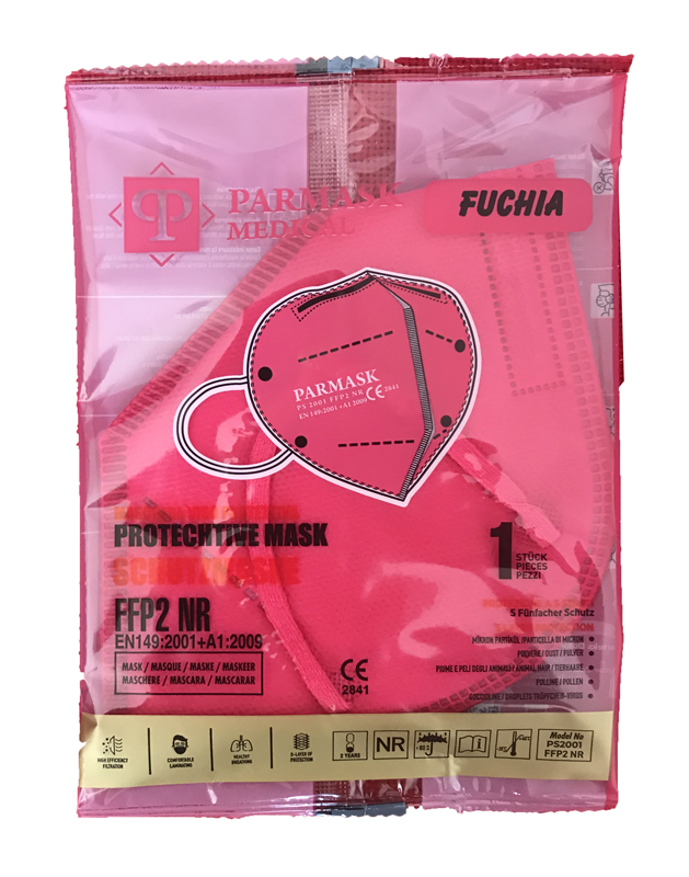 MASCHERINA FFP2 PS2001 FUCSIA 1 PEZZO - Farmacia Puddu Baire S.r.l.