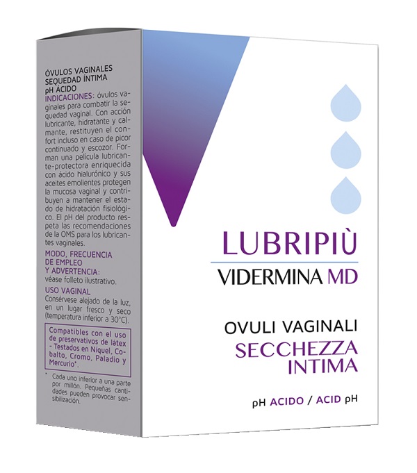 VIDERMINA LUBRIPIU' OVULI VAGINALI 2 BLISTER DA 5 OVULI - Farmacia Puddu Baire S.r.l.