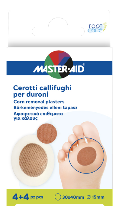 CEROTTO CALLIFUGO MASTER-AID FOOTCARE PER DURONI 4+4 PEZZI B1 - Farmacia Puddu Baire S.r.l.
