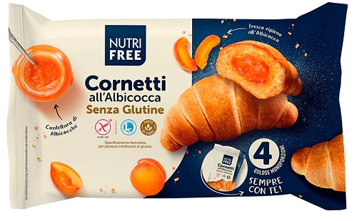 NUTRIFREE CORNETTI ALBICOCCA 4X60 G - Farmacia Puddu Baire S.r.l.