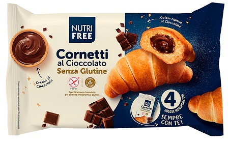NUTRIFREE CORNETTI CIOCCOLATO 4X60 G - Farmacia Puddu Baire S.r.l.