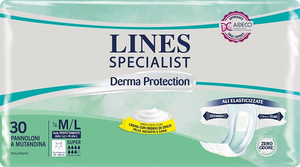 PANNOLONE A MUTANDINA LINES SPECIALIST DERMA SUPER M/L 30 PEZZI - Farmacia Puddu Baire S.r.l.