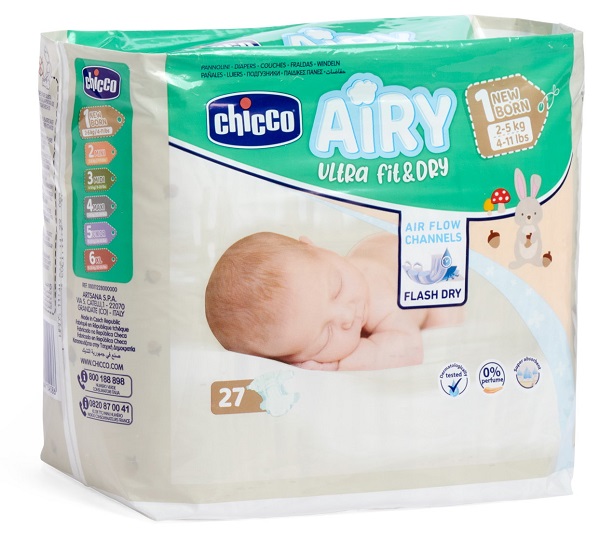 CHICCO PANNOLINI NEWBORN 27X6 - Farmacia Puddu Baire S.r.l.