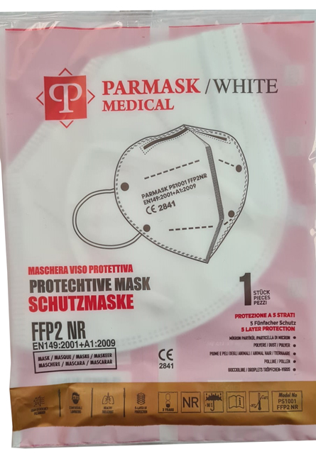 MASCHERINA PARMASK MEDICAL FFP2 WHITE 10 PEZZI - Farmacia Puddu Baire S.r.l.