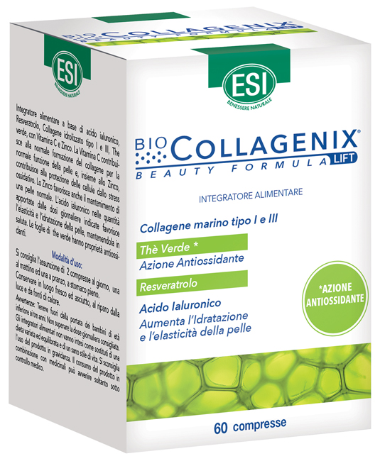 ESI BIOCOLLAGENIX ANTIOSSIDANTE 60 COMPRESSE - Farmacia Puddu Baire S.r.l.